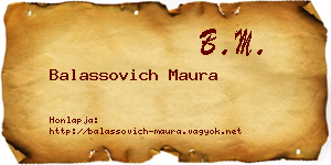 Balassovich Maura névjegykártya